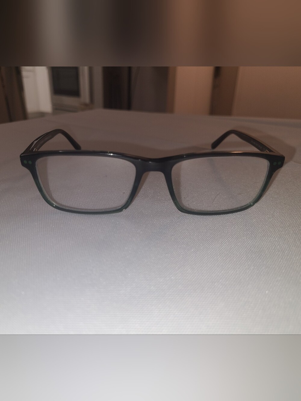 Men's Rectangular Eyeglasses in Dark Green 54 17 140